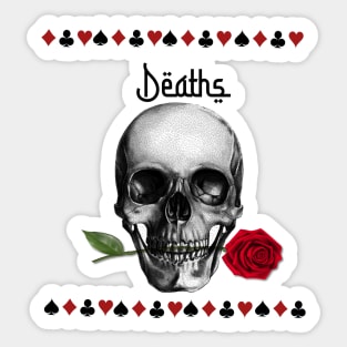 Death Skull Rose Sticker